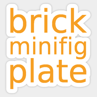 brick minifig plate Sticker